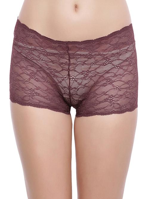 brown cotton boy shorts panty - 12836782 - Very Small Image - 1