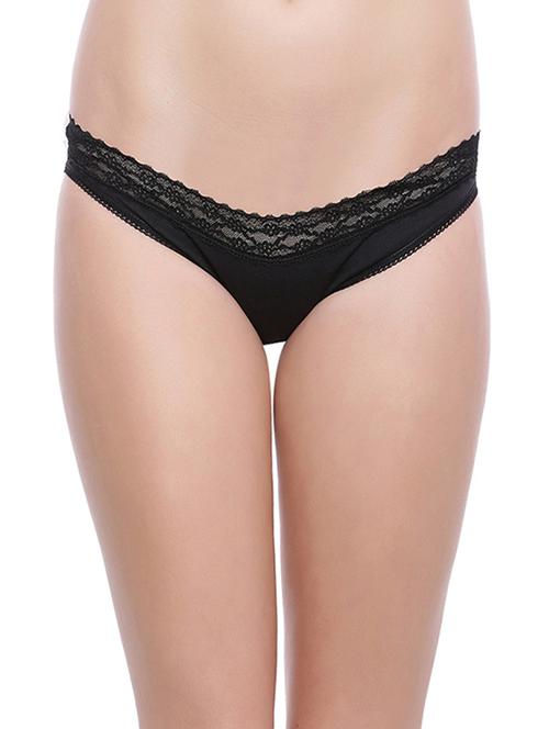 black cotton bikini panty - 12836795 - Very Small Image - 1