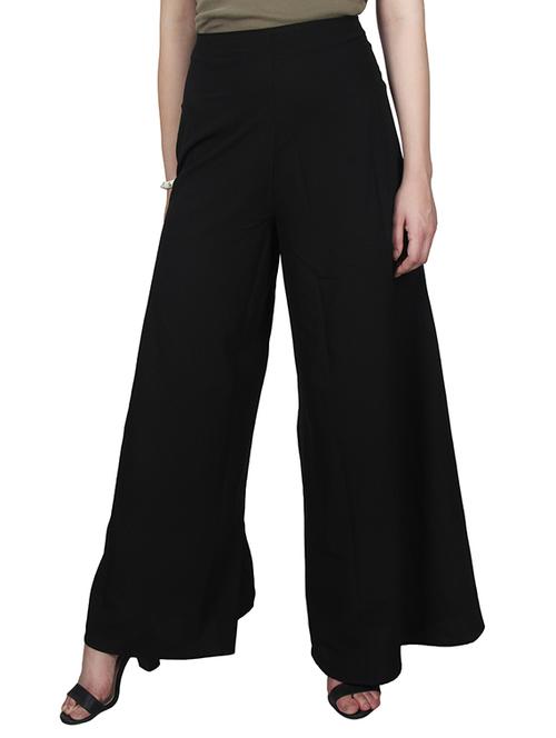 black crepe palazzos - 12838471 - Very Small Image - 1