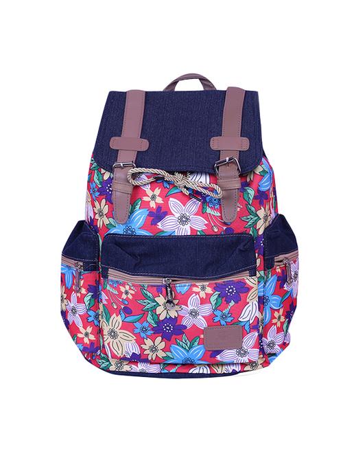 multi colored canvas fashion backpack - 12838668 - Very Small Image - 1