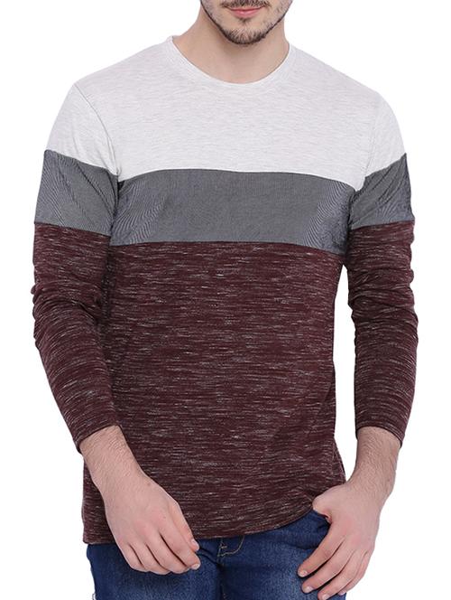 colour block cotton t-shirt - 12839322 - Very Small Image - 1