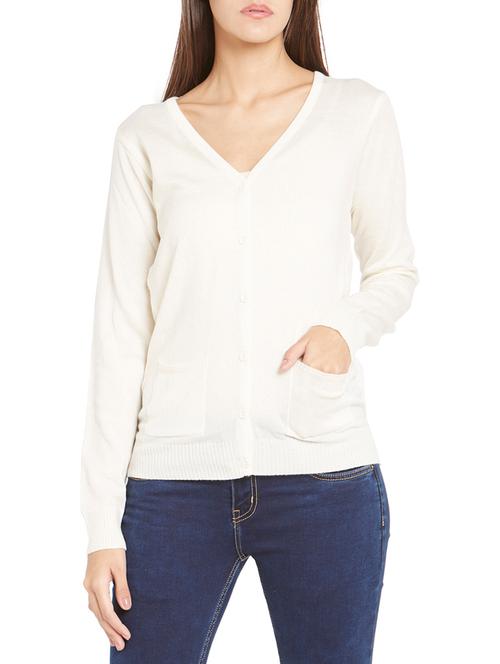 white acrylic cardigan - 12840762 - Very Small Image - 1