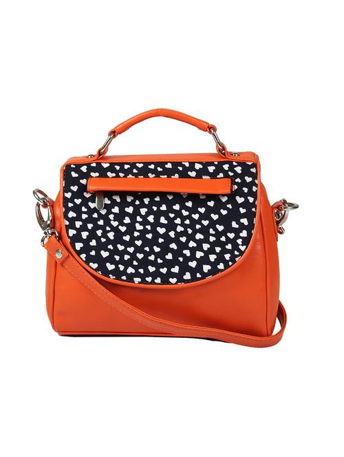 orange leatherette sling bag - 12840980 - Very Small Image - 1