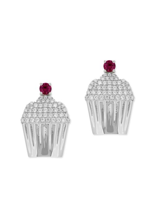 white silver drop earrings - 12843654 - Very Small Image - 1