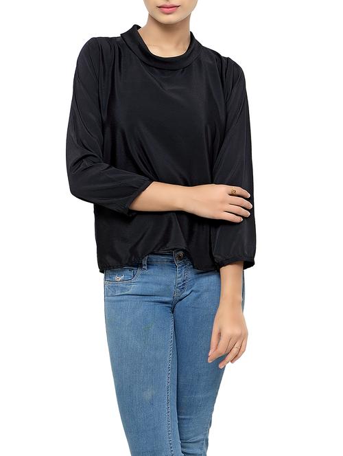 reverse peter pan collar top - 12843781 - Very Small Image - 1