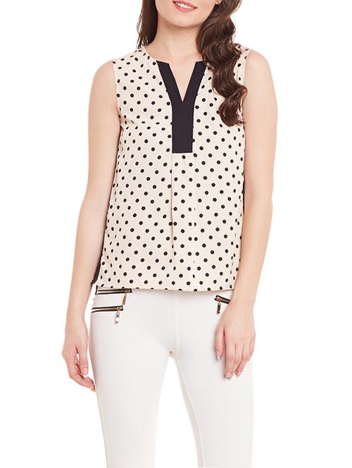 contrast panel polka dot top - 12844232 - Very Small Image - 1