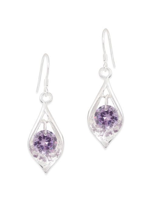 silver metal drop earrings - 12844910 - Very Small Image - 1