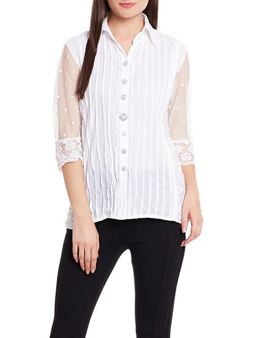 white cotton regular shirt - 12846356 - Very Small Image - 1
