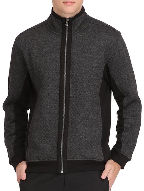 grey fleece casual jacket - 12846539 - Very Small Image - 1