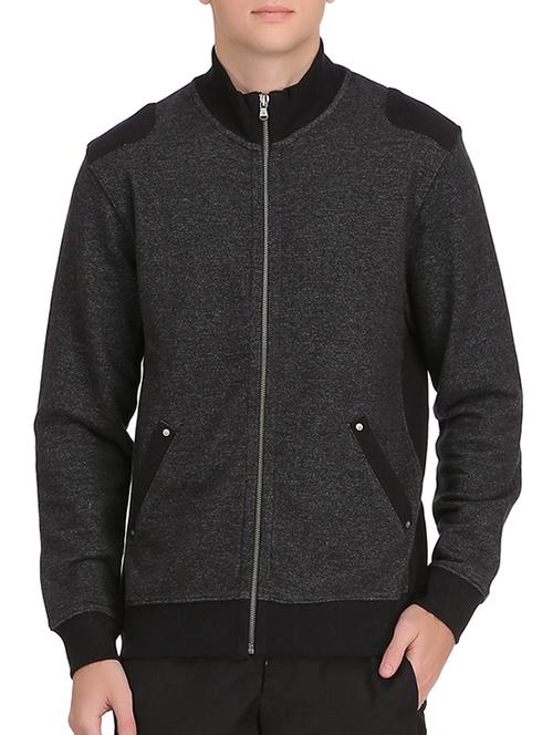 grey terry rayon casual jacket - 12846543 - Very Small Image - 1