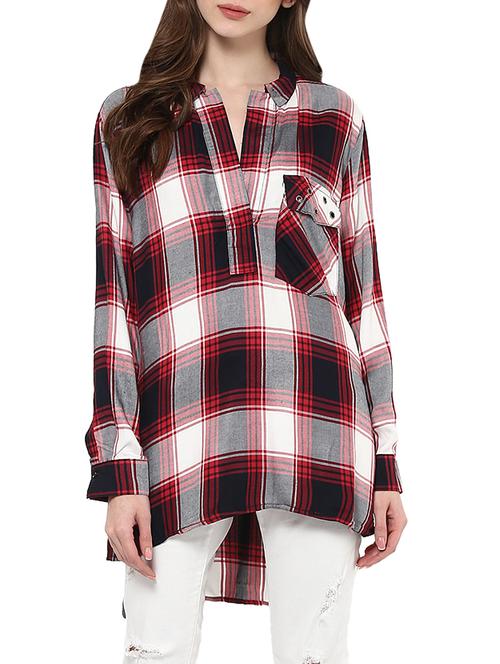multicolored checkered cotton regular shirt - 12846887 - Very Small Image - 1