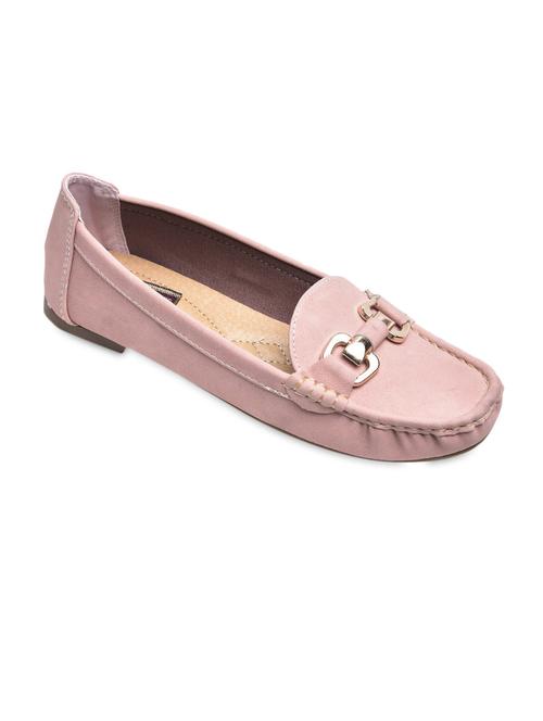 Pink leatherette embellished loafers - 1284762 - Very Small Image - 1