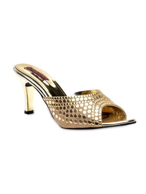Gold leatherette embellished heels - 1284784 - Very Small Image - 1