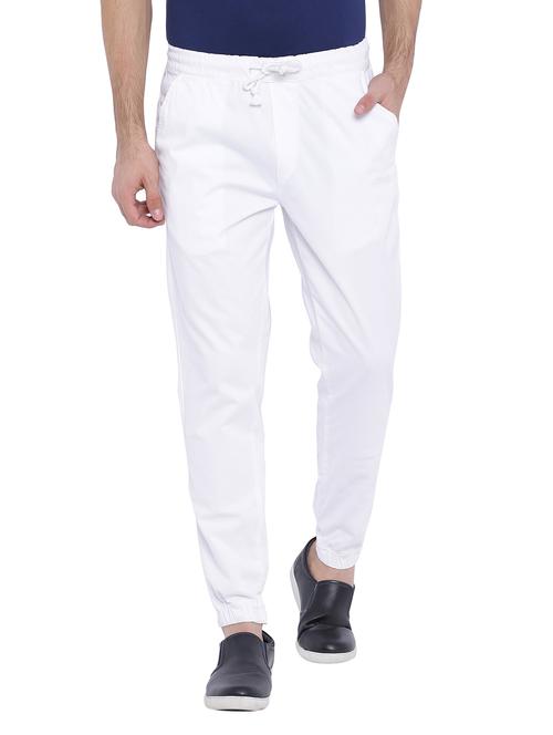 white cotton jogger - 12848045 - Very Small Image - 1