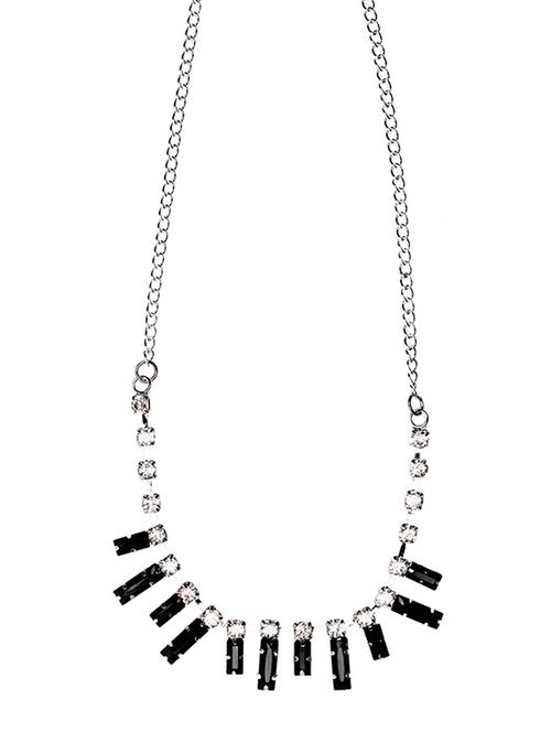 silver crystal embellished necklace - 12848344 - Very Small Image - 1