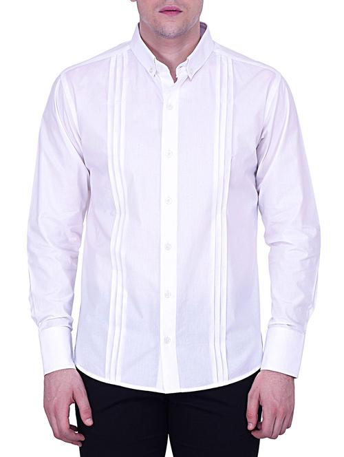 white cotton casual shirt - 12848905 - Very Small Image - 1