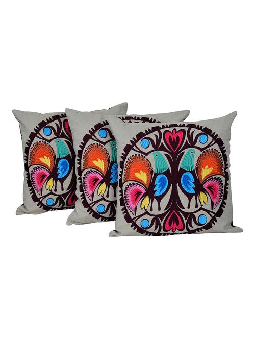 set of 3 cotton cushion cover by reme - 12849209 - Very Small Image - 1