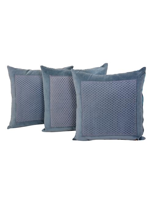 set of 3 velvet cushion cover by reme - 12849244 - Very Small Image - 1
