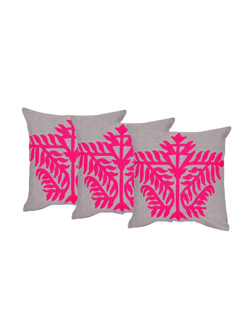 set of 3 chambrey cushion cover by reme - 12849281 - Very Small Image - 1