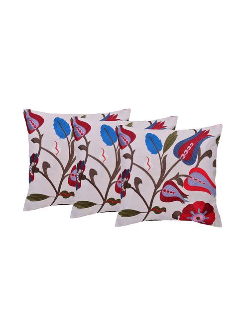 set of 3 machine embroidered cushion cover - 12849338 - Very Small Image - 1
