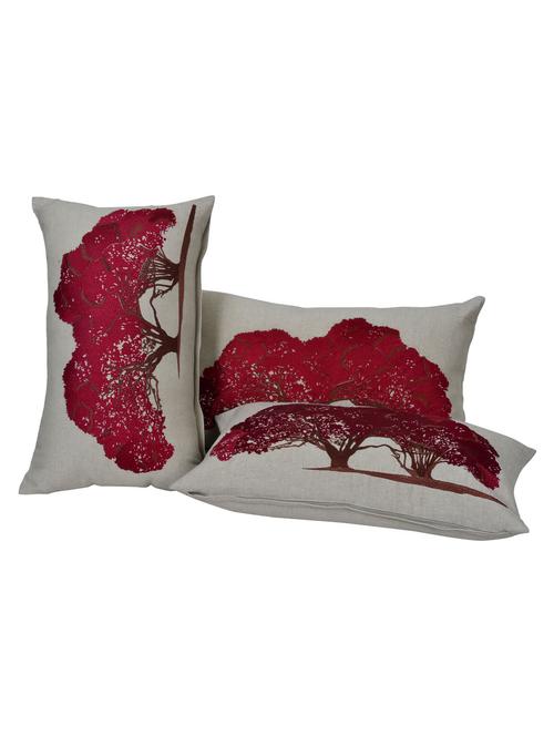 set of 3 embroidered cushion cover by reme - 12849647 - Very Small Image - 1