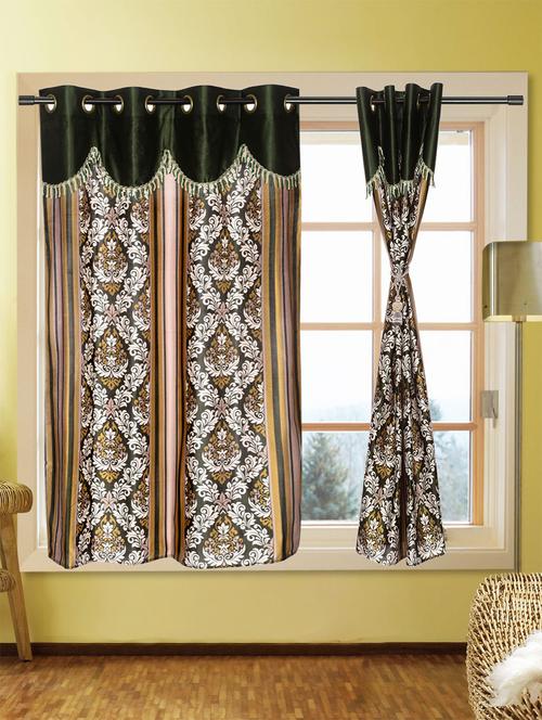 kings furnishing 5ft designer (with skalap) window curtain single pcs - 12850433 - Very Small Image - 1