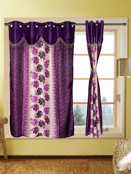 kings furnishing 5ft designer (with skalap) window curtain single pcs - 12850448 - Very Small Image - 1