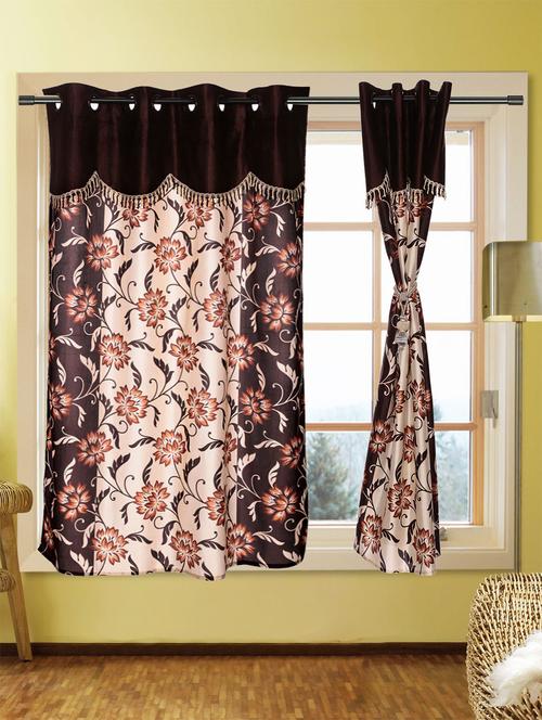 set of 4 kings furnishing 5ft designer (with skalap) window curtain - 12850471 - Very Small Image - 1