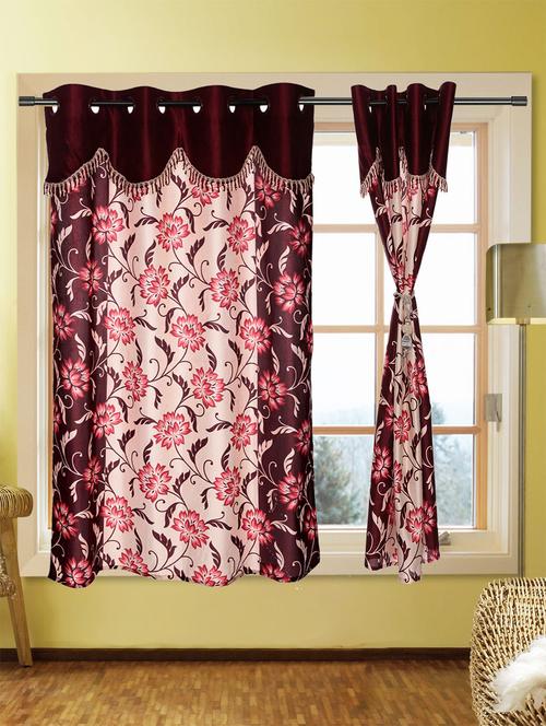 set of 8 kings furnishing 5ft designer (with skalap) window curtain - 12850505 - Very Small Image - 1