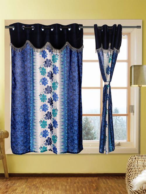 set of 10 kings furnishing 5ft designer (with skalap) window curtain - 12850517 - Very Small Image - 1