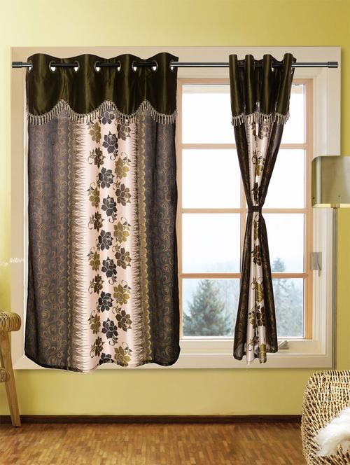 set of 10 kings furnishing 5ft designer (with skalap) window curtain - 12850522 - Very Small Image - 1