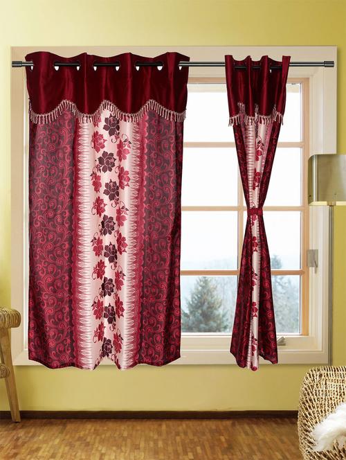 set of 10 kings furnishing 5ft designer (with skalap) window curtain - 12850525 - Very Small Image - 1