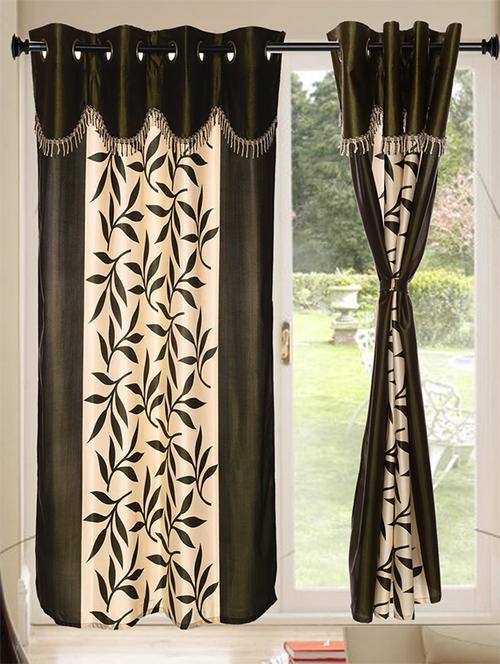 set of 8 kings furnishing 7ft designer (with skalap) door curtain - 12850598 - Very Small Image - 1