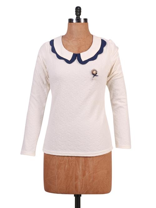white polyester textured top - 1285080 - Very Small Image - 1