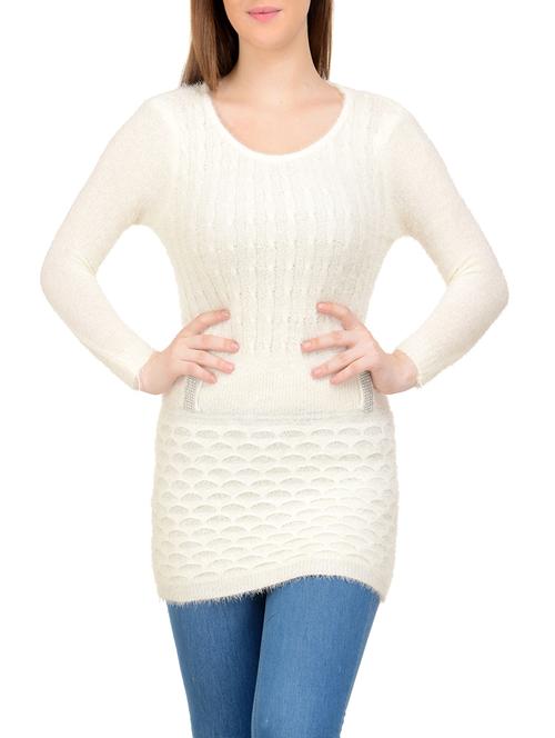 white woollen pullover - 12854042 - Very Small Image - 1