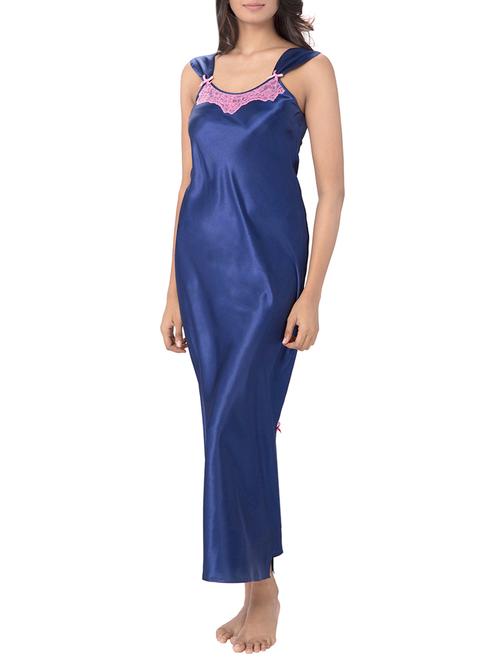 navy blue polyester gown - 12854104 - Very Small Image - 1