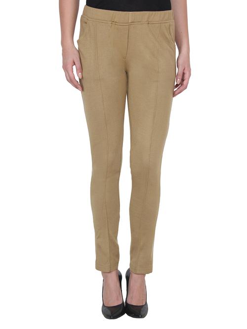 beige woollen treggings - 12854156 - Very Small Image - 1