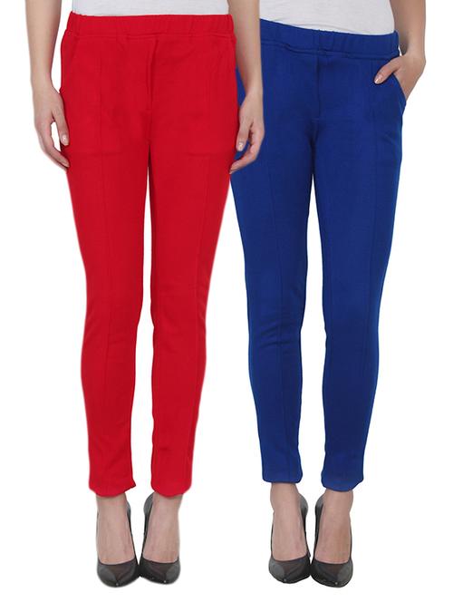 set of 2 multi colored woollen bottom wears - 12854168 - Very Small Image - 1