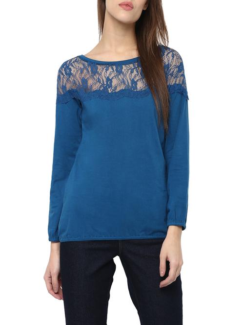 blue polyester regular top - 12854330 - Very Small Image - 1