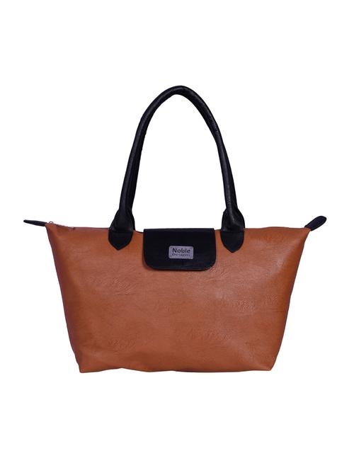 tan leatherette handbag - 12854743 - Very Small Image - 1