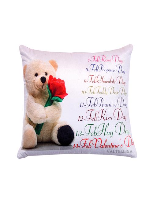 sweet teddy print for your valentine cushion cover . - 12854776 - Very Small Image - 1
