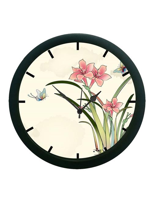 mesleep flower plant wall clock (with glass) - 12860805 - Very Small Image - 1