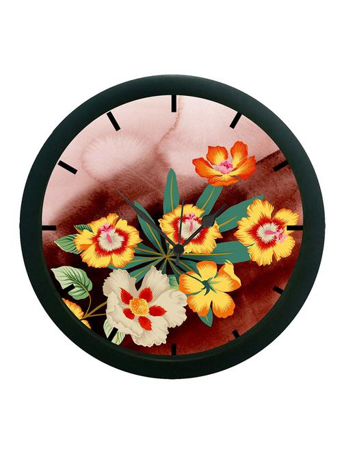 mesleep magnificent flowers wall clock (with glass) - 12860845 - Very Small Image - 1