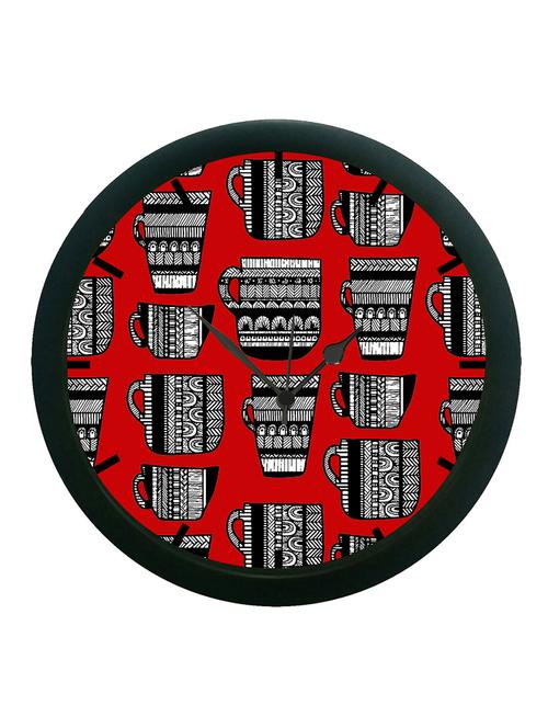 mesleep red check wall clock (with glass) - 12860927 - Very Small Image - 1