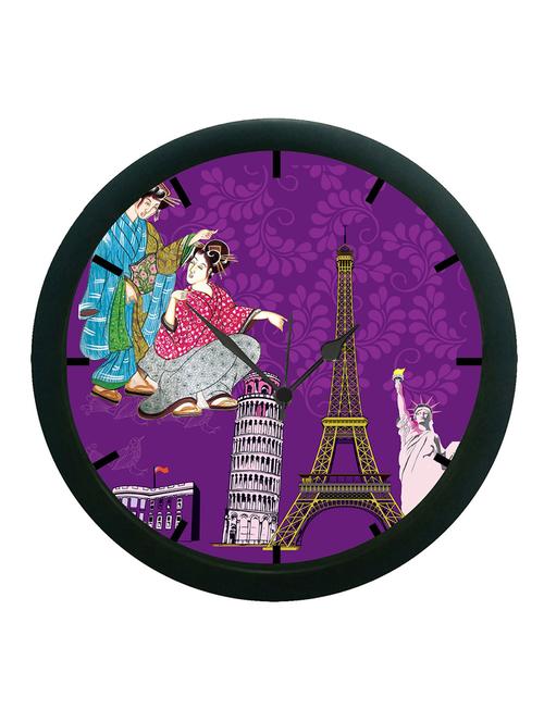 mesleep purple couple wall clock (with glass) - 12860971 - Very Small Image - 1