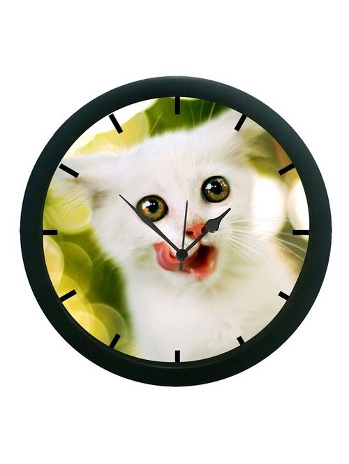 mesleep kitty wall clock (with glass) - 12861054 - Very Small Image - 1
