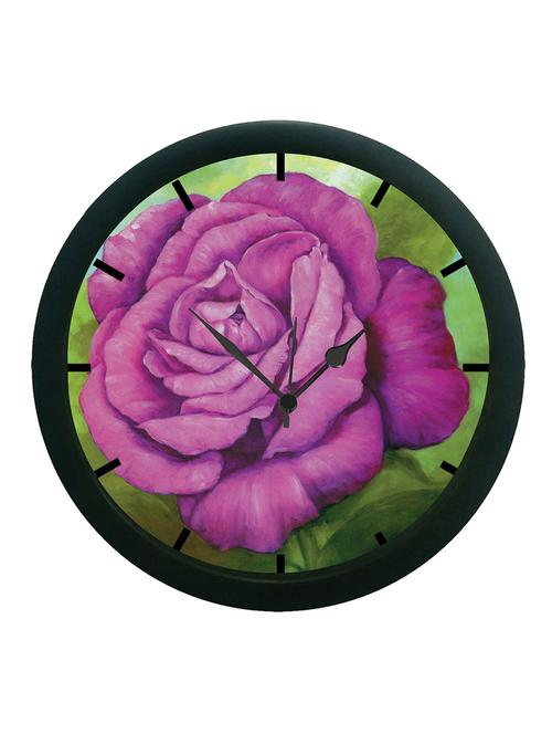 mesleep purple rose wall clock (with glass) - 12861174 - Very Small Image - 1