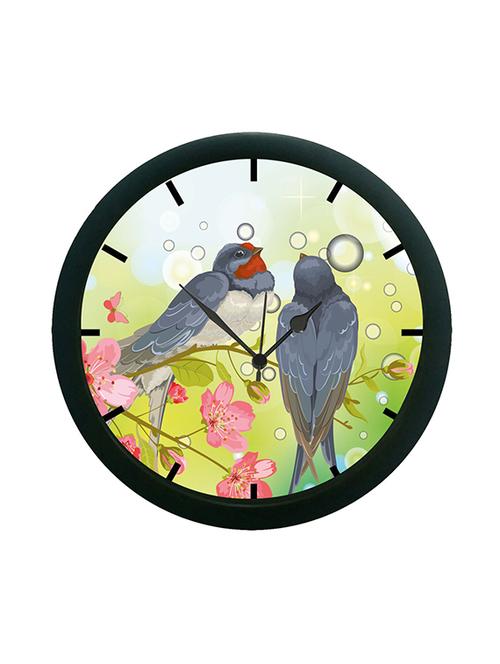mesleep love birds wall clock (with glass) - 12862782 - Very Small Image - 1