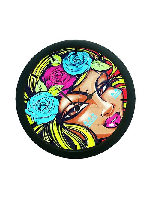mesleep abstract face wall clock (with glass) - 12863383 - Very Small Image - 1