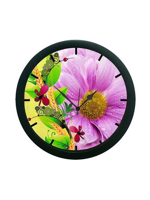 mesleep floral wall clock (with glass) - 12863466 - Very Small Image - 1